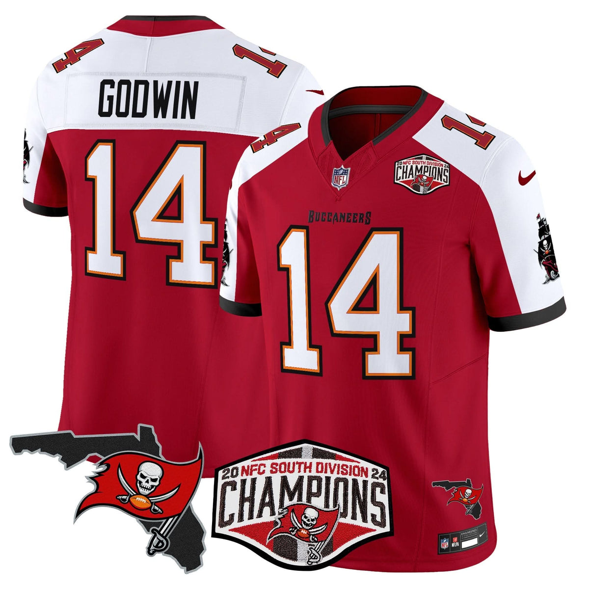 TB 2024 NFC South Division Champions Patch Vapor Limited Jersey