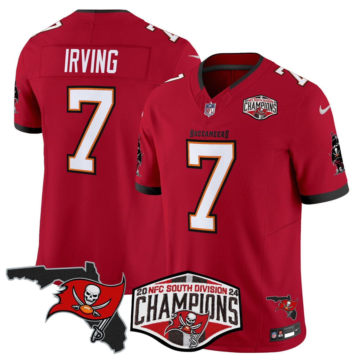 TB 2024 NFC South Division Champions Patch Vapor Limited Jersey
