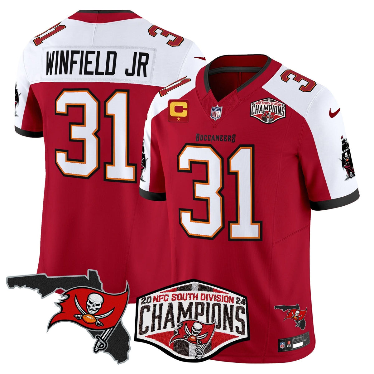 TB 2024 NFC South Division Champions Patch Vapor Limited Jersey