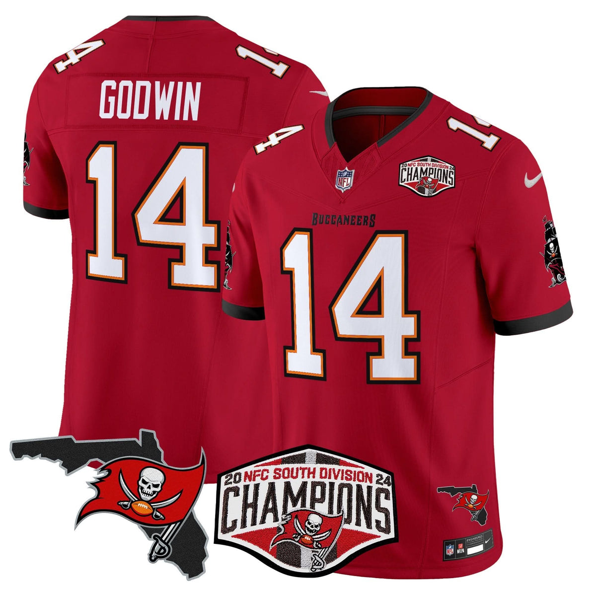 TB 2024 NFC South Division Champions Patch Vapor Limited Jersey