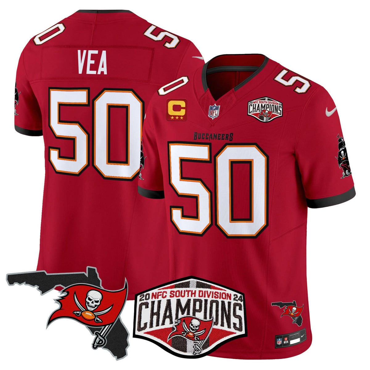 TB 2024 NFC South Division Champions Patch Vapor Limited Jersey