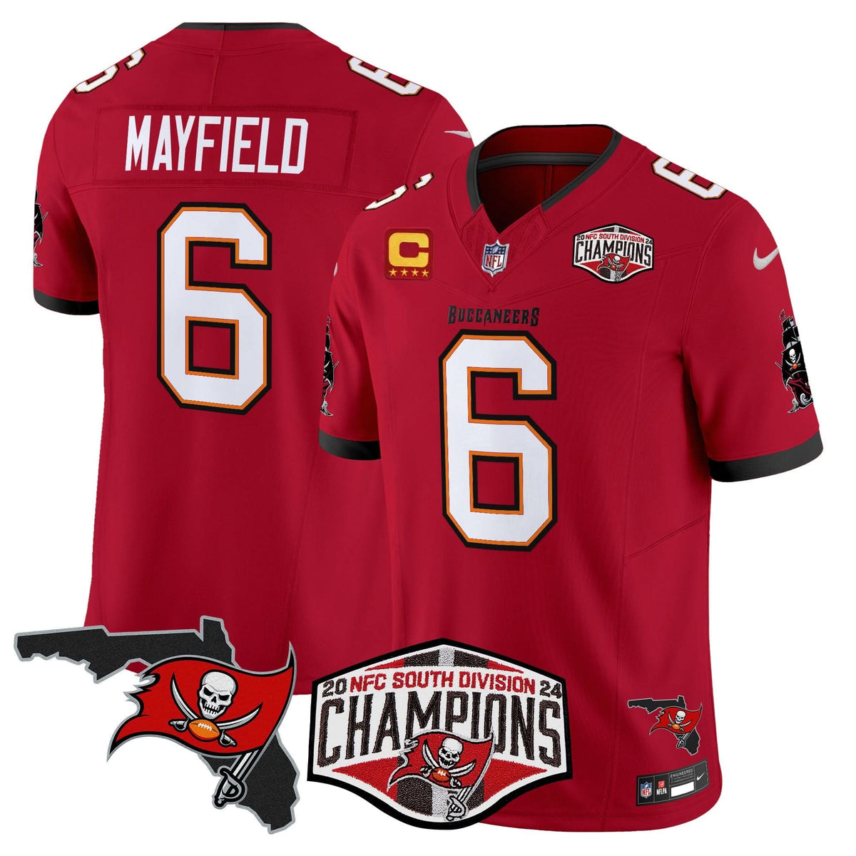 TB 2024 NFC South Division Champions Patch Vapor Limited Jersey