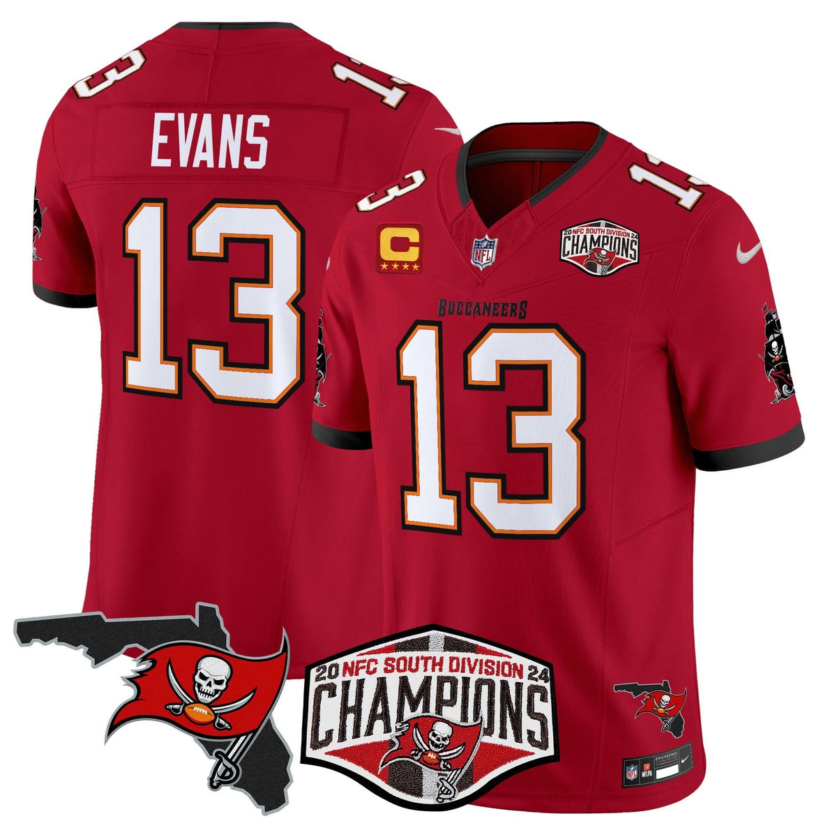 TB 2024 NFC South Division Champions Patch Vapor Limited Jersey
