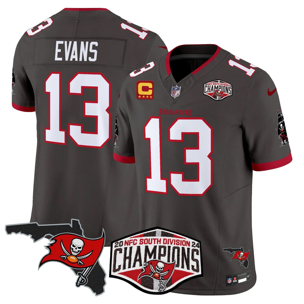 TB 2024 NFC South Division Champions Patch Vapor Limited Jersey