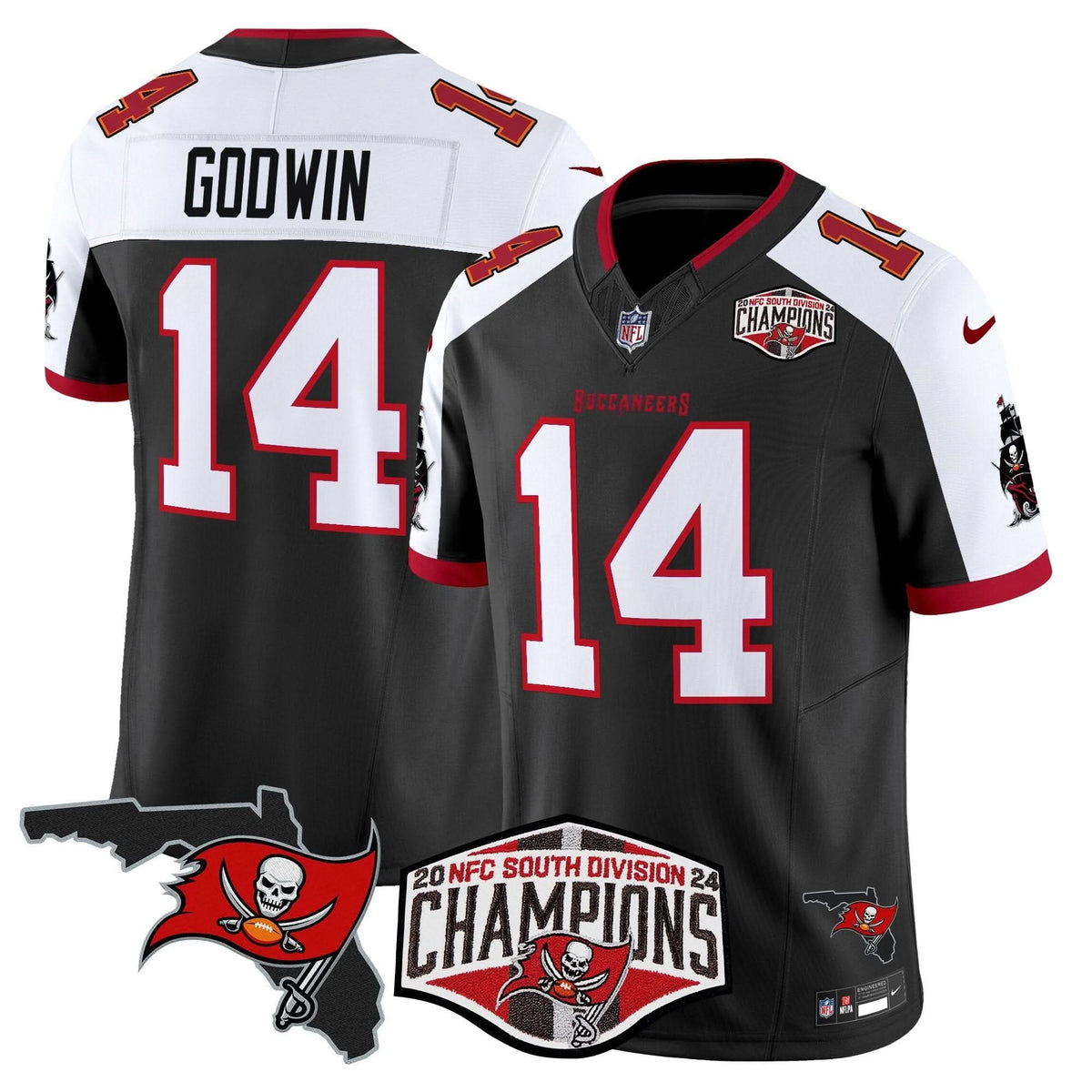 TB 2024 NFC South Division Champions Patch Vapor Limited Jersey