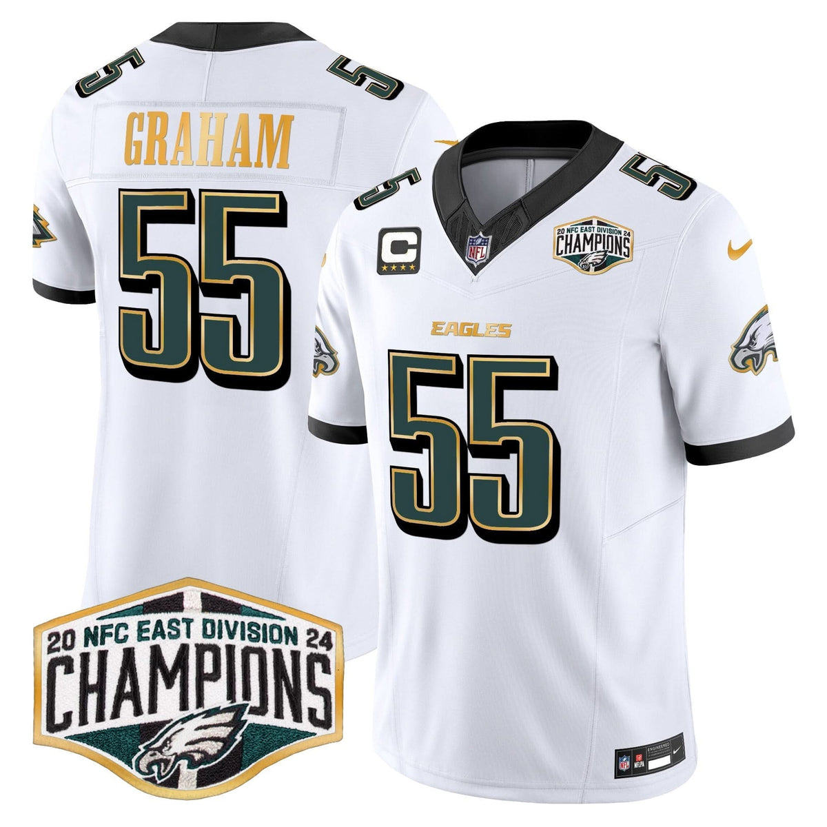 PHI 2024 NFC East Division Champions Gold Trim Vapor Limited Jersey