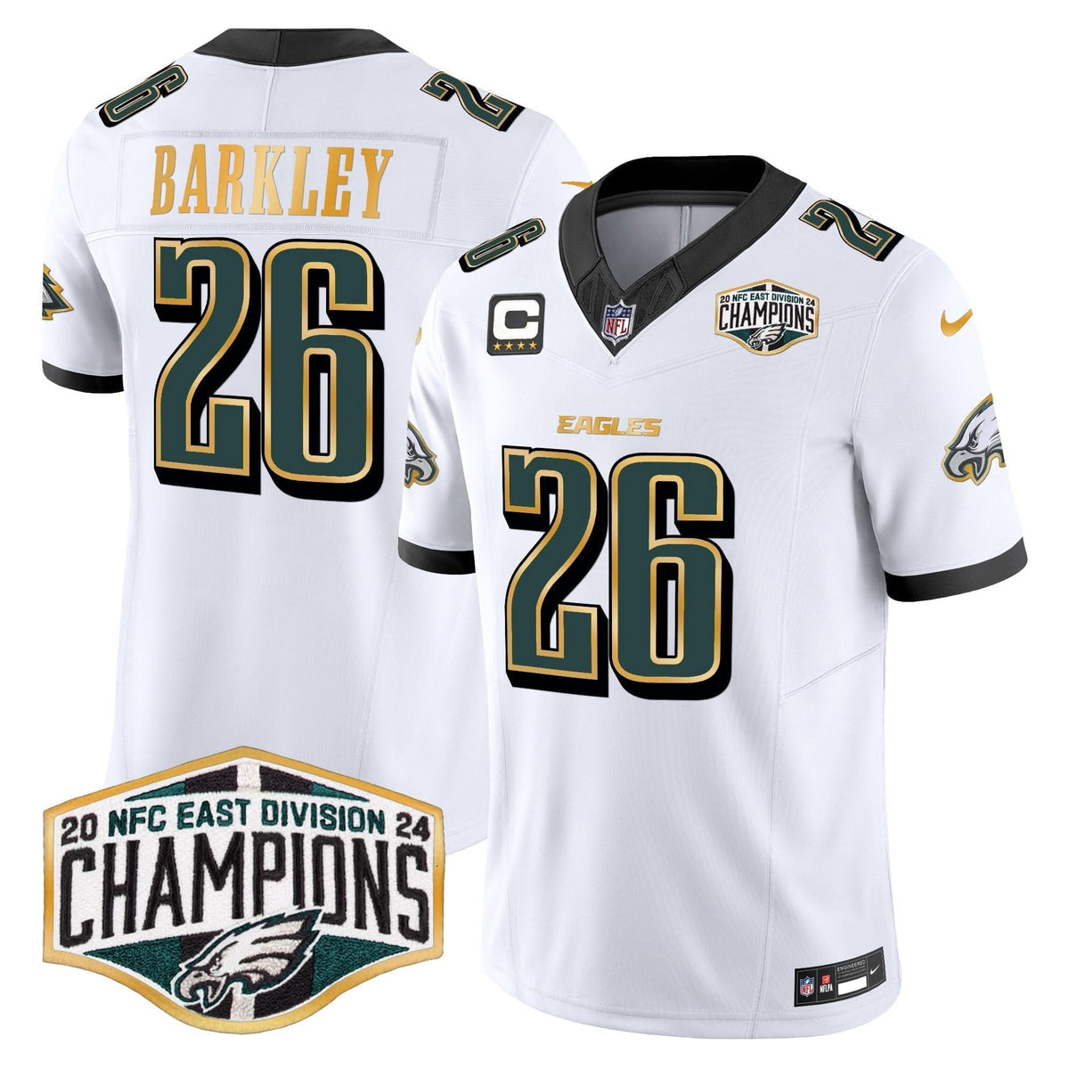 PHI 2024 NFC East Division Champions Gold Trim Vapor Limited Jersey