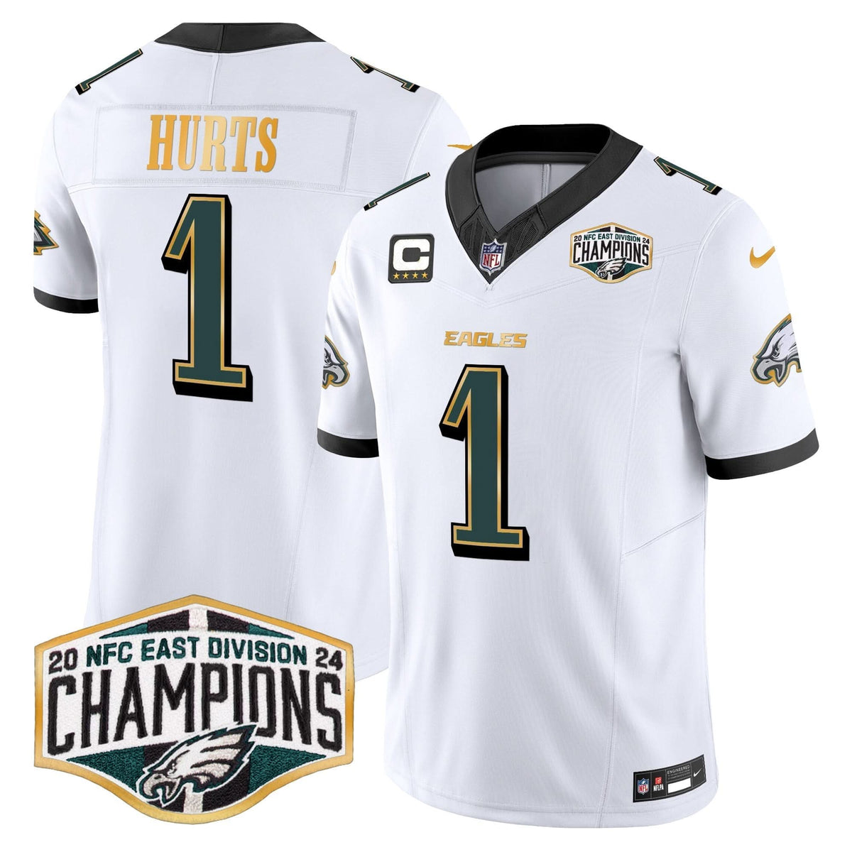 PHI 2024 NFC East Division Champions Gold Trim Vapor Limited Jersey