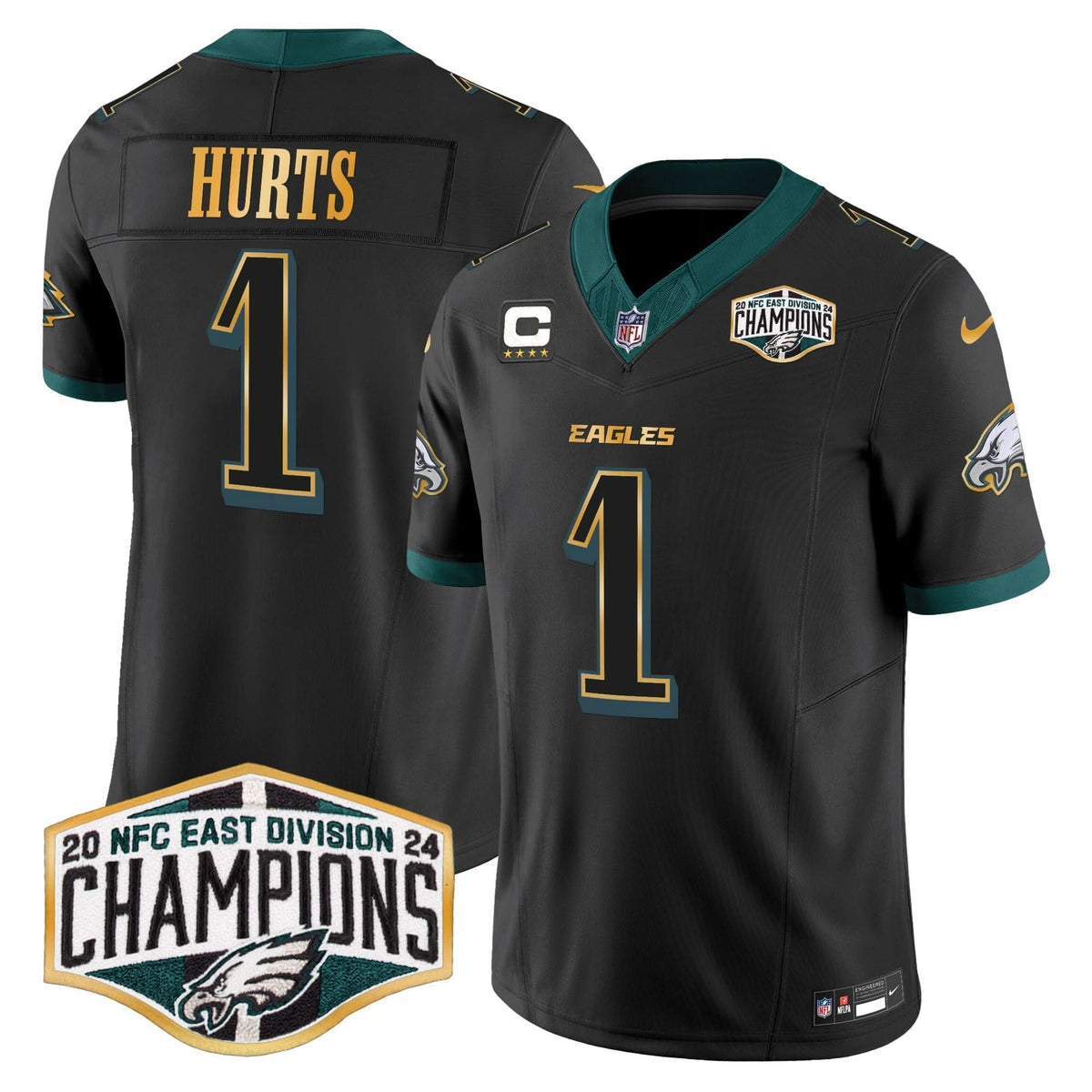 PHI 2024 NFC East Division Champions Gold Trim Vapor Limited Jersey