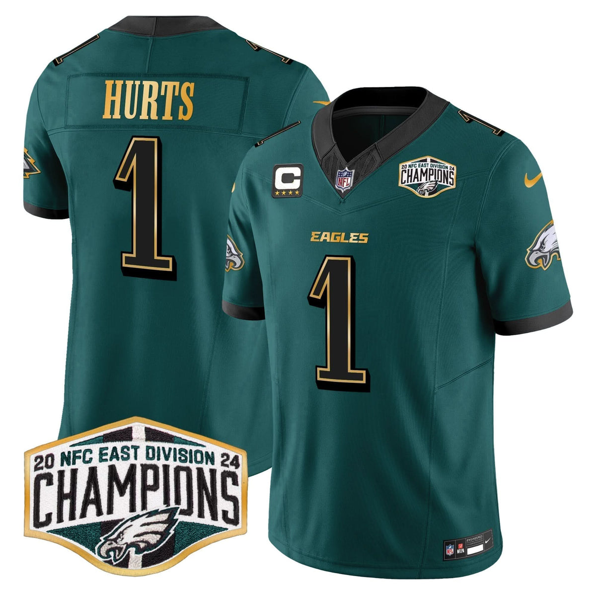 PHI 2024 NFC East Division Champions Gold Trim Vapor Limited Jersey
