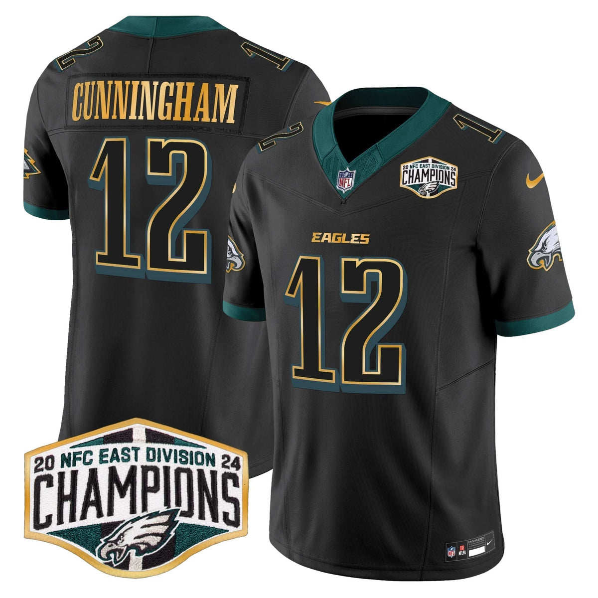 PHI 2024 NFC East Division Champions Gold Trim Vapor Limited Jersey