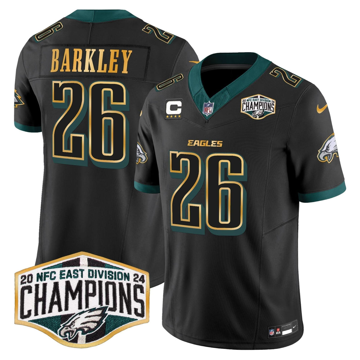 PHI 2024 NFC East Division Champions Gold Trim Vapor Limited Jersey
