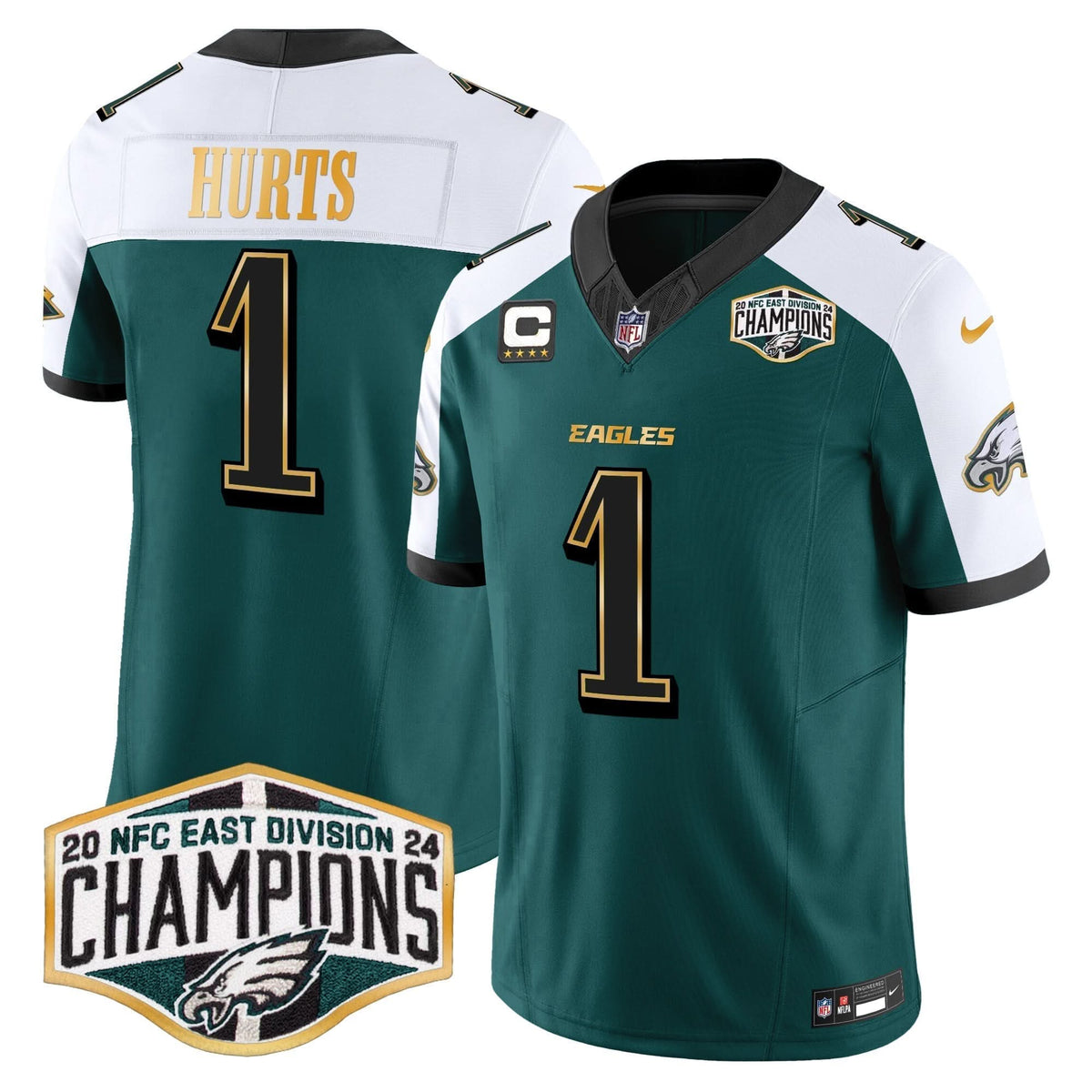PHI 2024 NFC East Division Champions Gold Trim Vapor Limited Jersey