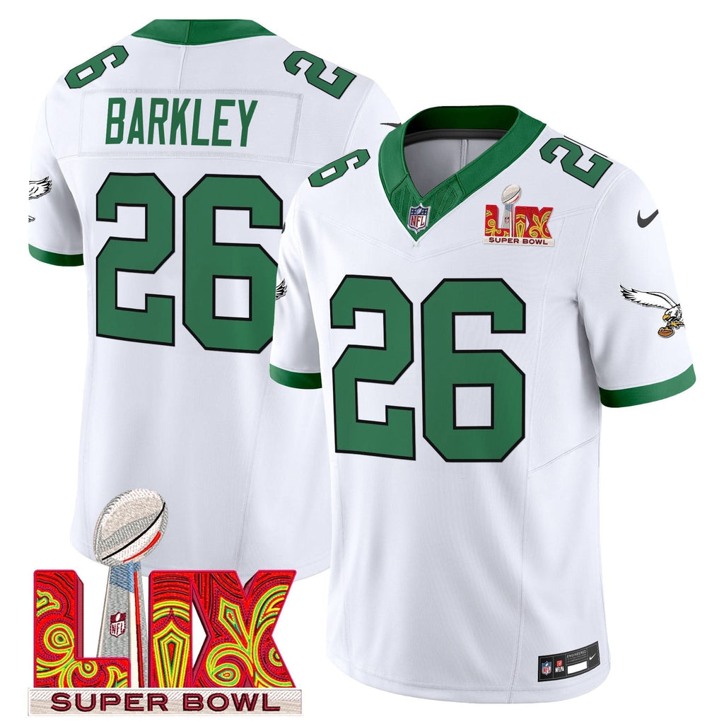 PE Kelly Green Super Bowl LIX Patch Vapor Limited Jersey