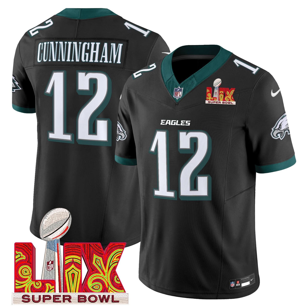PE Super Bowl LIX Patch Vapor Limited Jersey