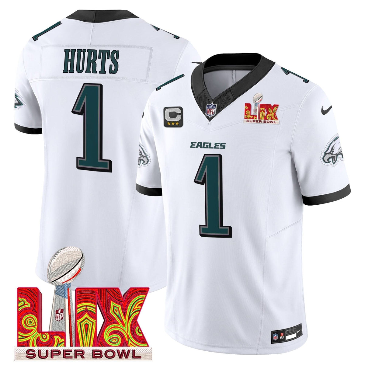 PE Super Bowl LIX Patch Vapor Limited Jersey