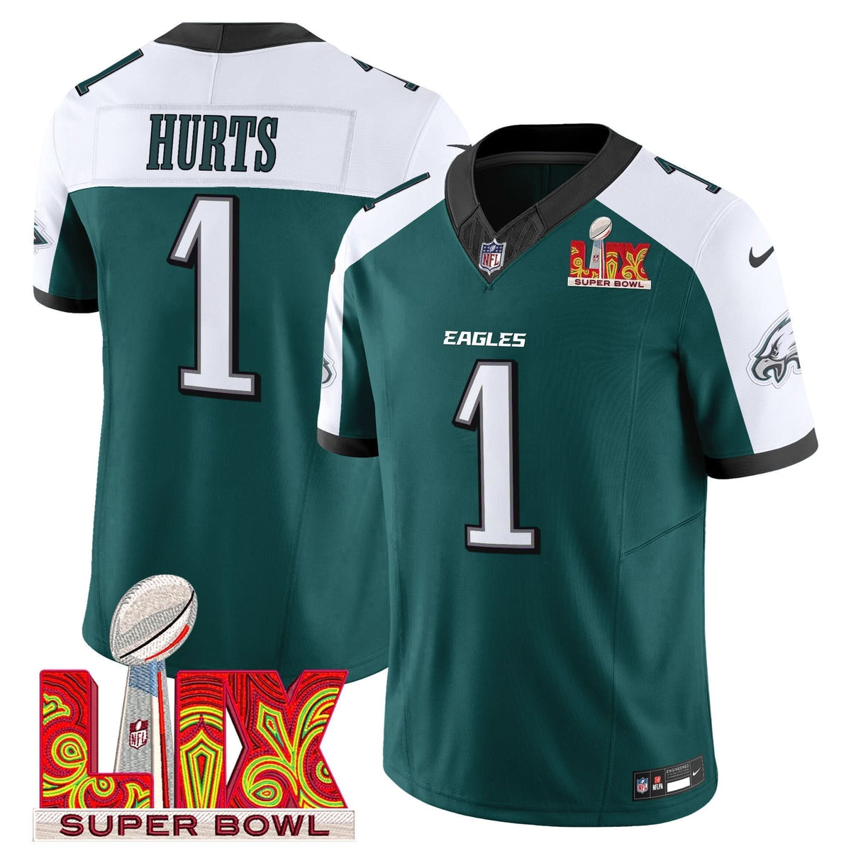 PE Super Bowl LIX Patch Vapor Limited Jersey