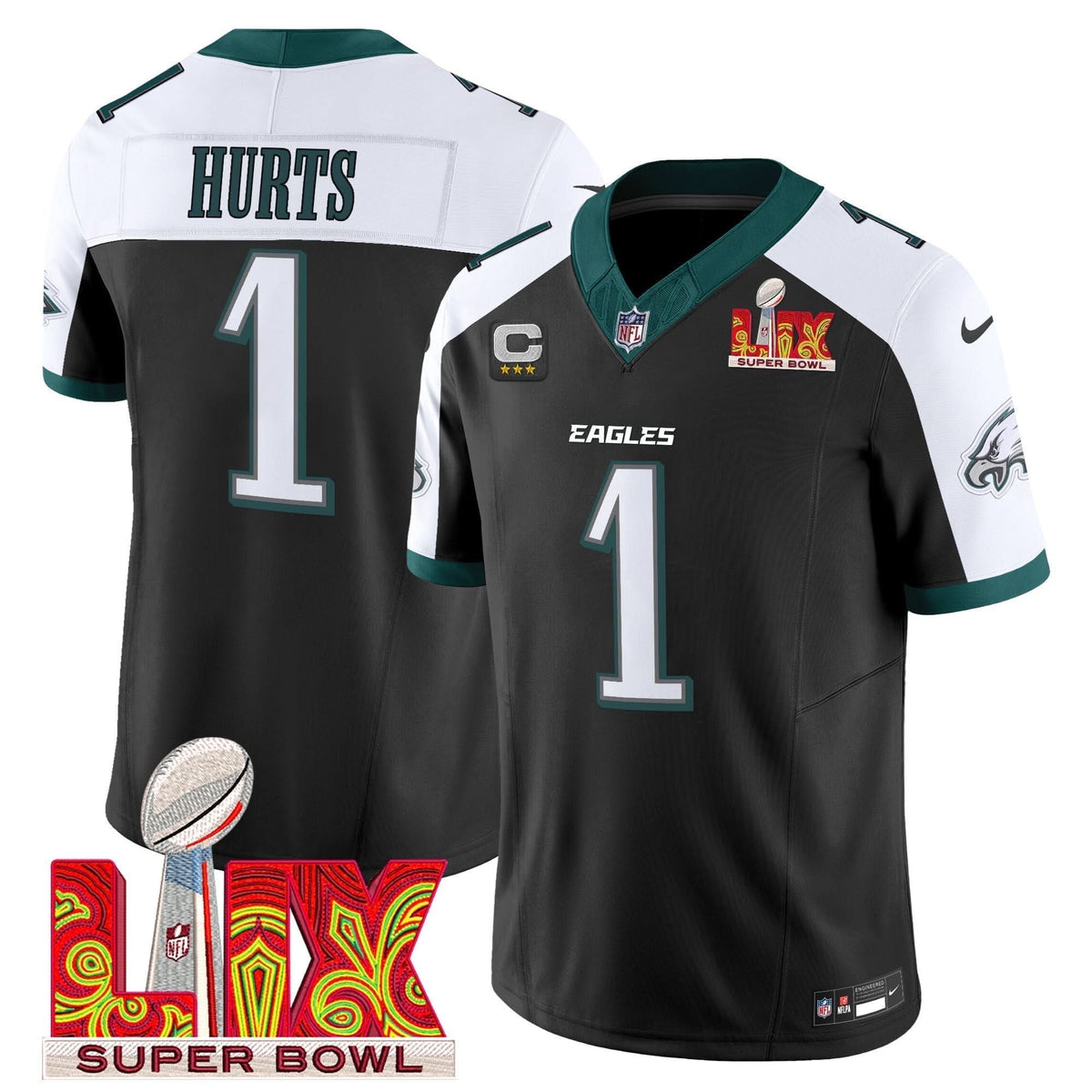 PE Super Bowl LIX Patch Vapor Limited Jersey