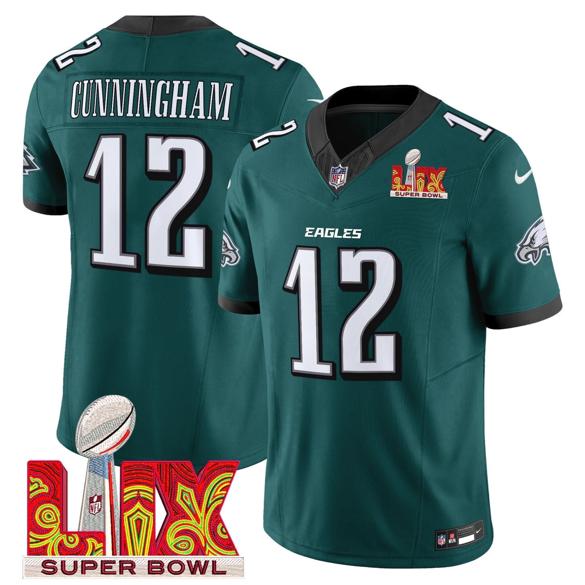 PE Super Bowl LIX Patch Vapor Limited Jersey