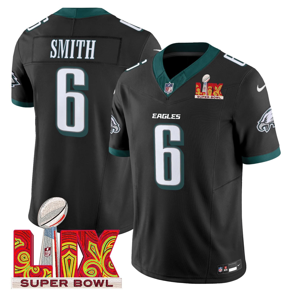 PE Super Bowl LIX Patch Vapor Limited Jersey