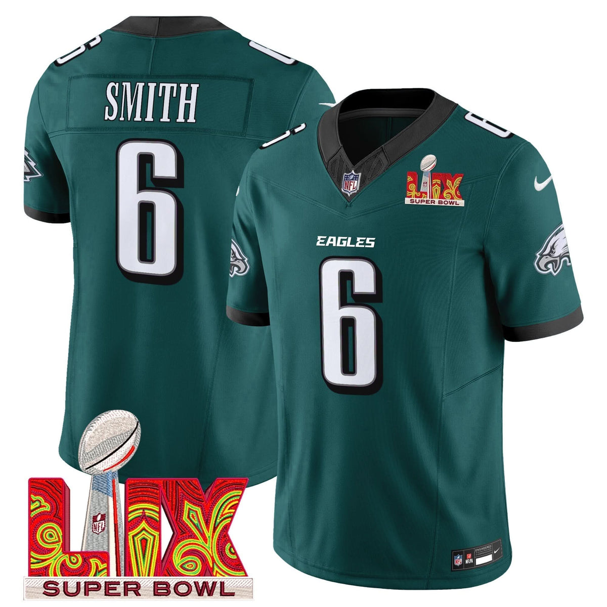 PE Super Bowl LIX Patch Vapor Limited Jersey