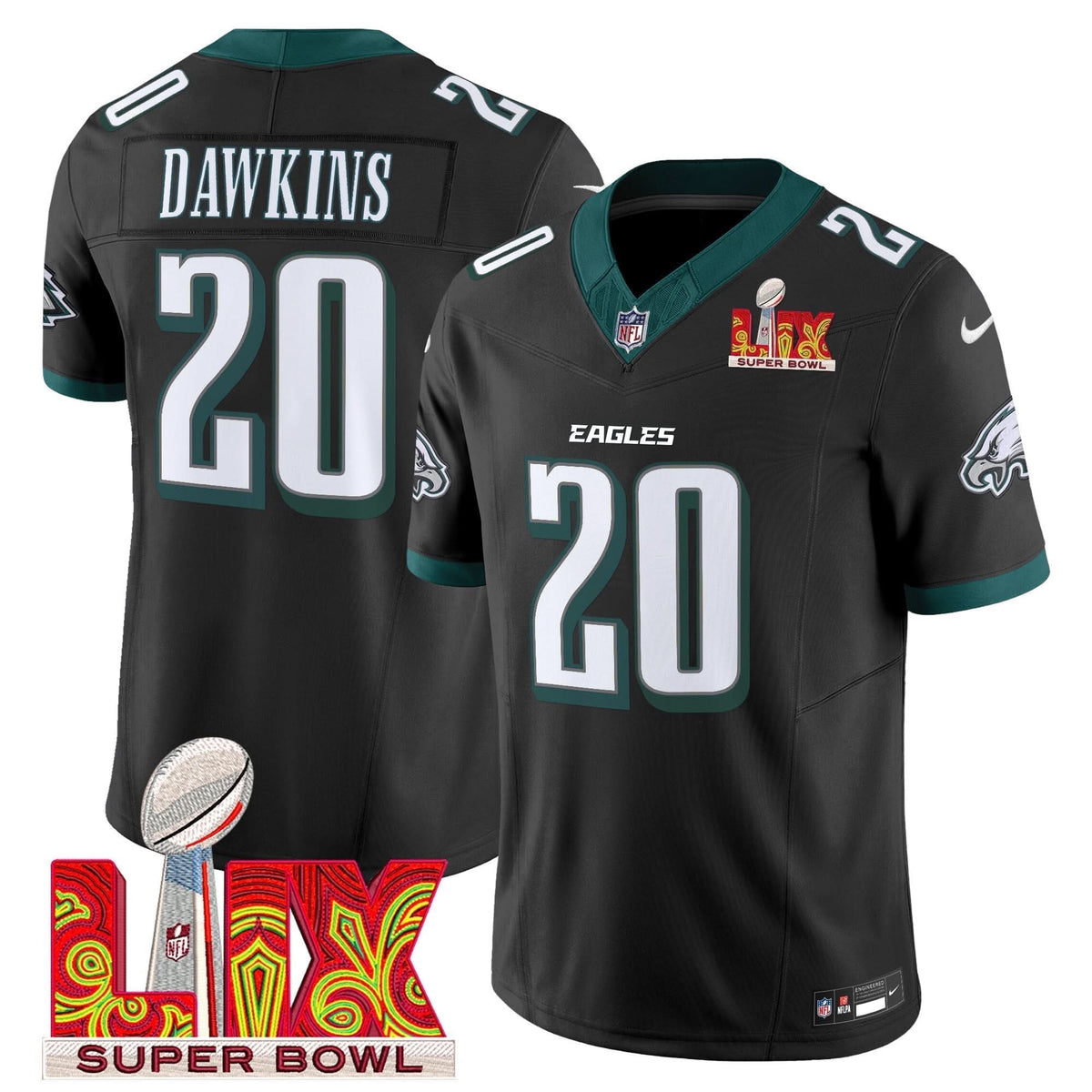 PE Super Bowl LIX Patch Vapor Limited Jersey