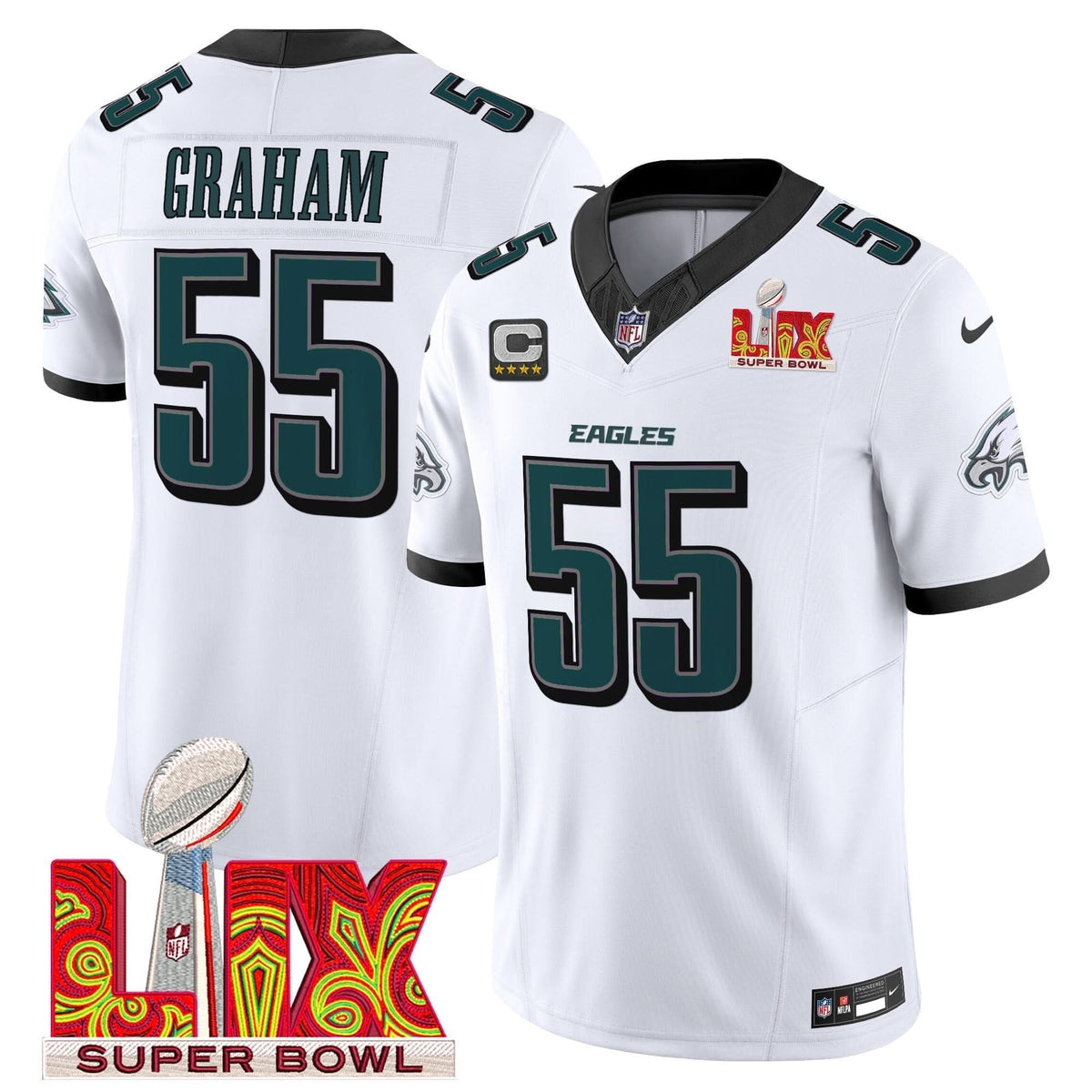 PE Super Bowl LIX Patch Vapor Limited Jersey