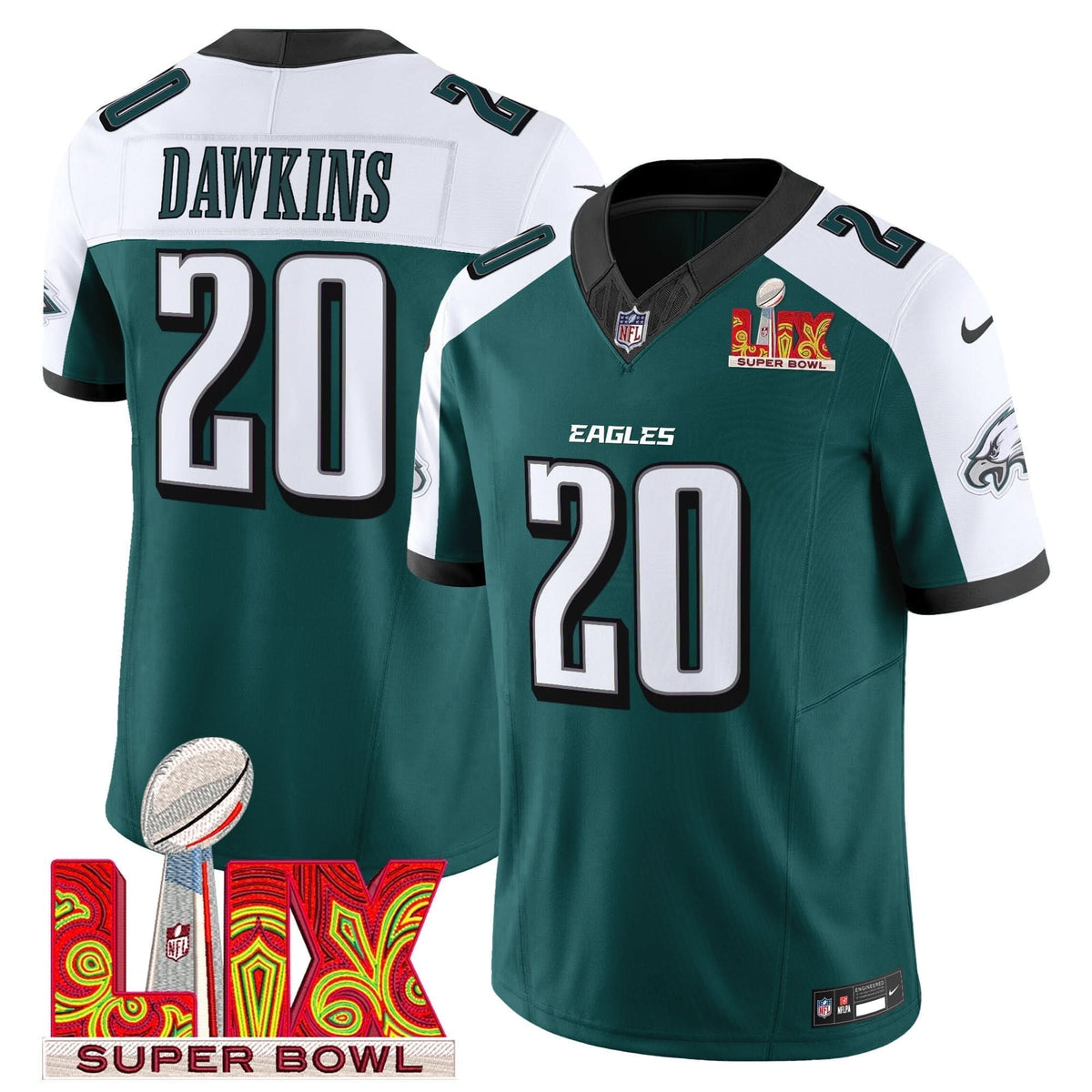 PE Super Bowl LIX Patch Vapor Limited Jersey