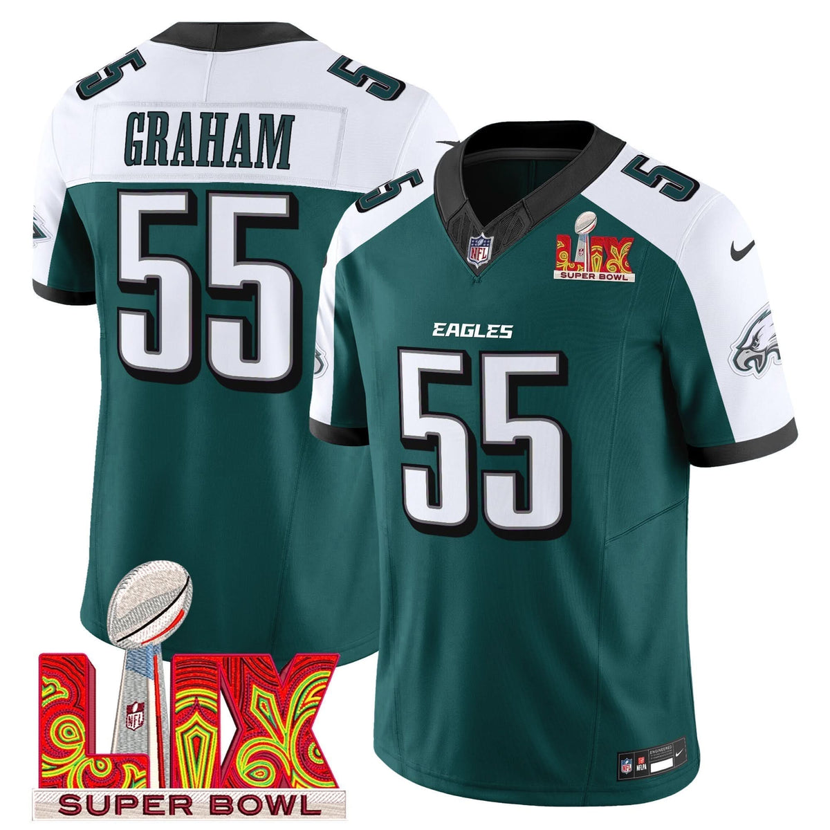 PE Super Bowl LIX Patch Vapor Limited Jersey