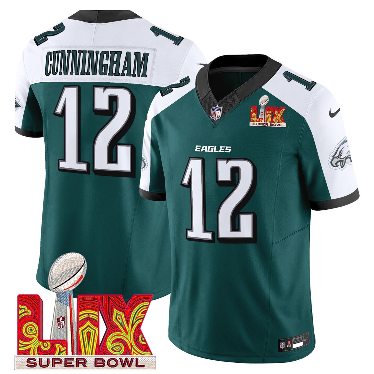 PE Super Bowl LIX Patch Vapor Limited Jersey
