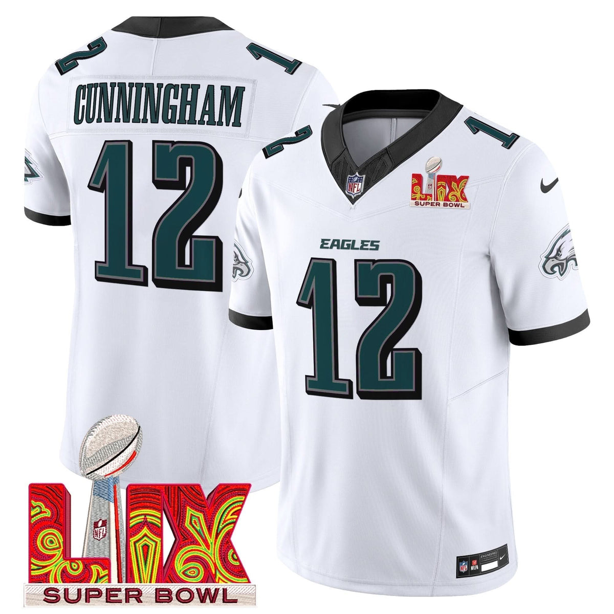PE Super Bowl LIX Patch Vapor Limited Jersey