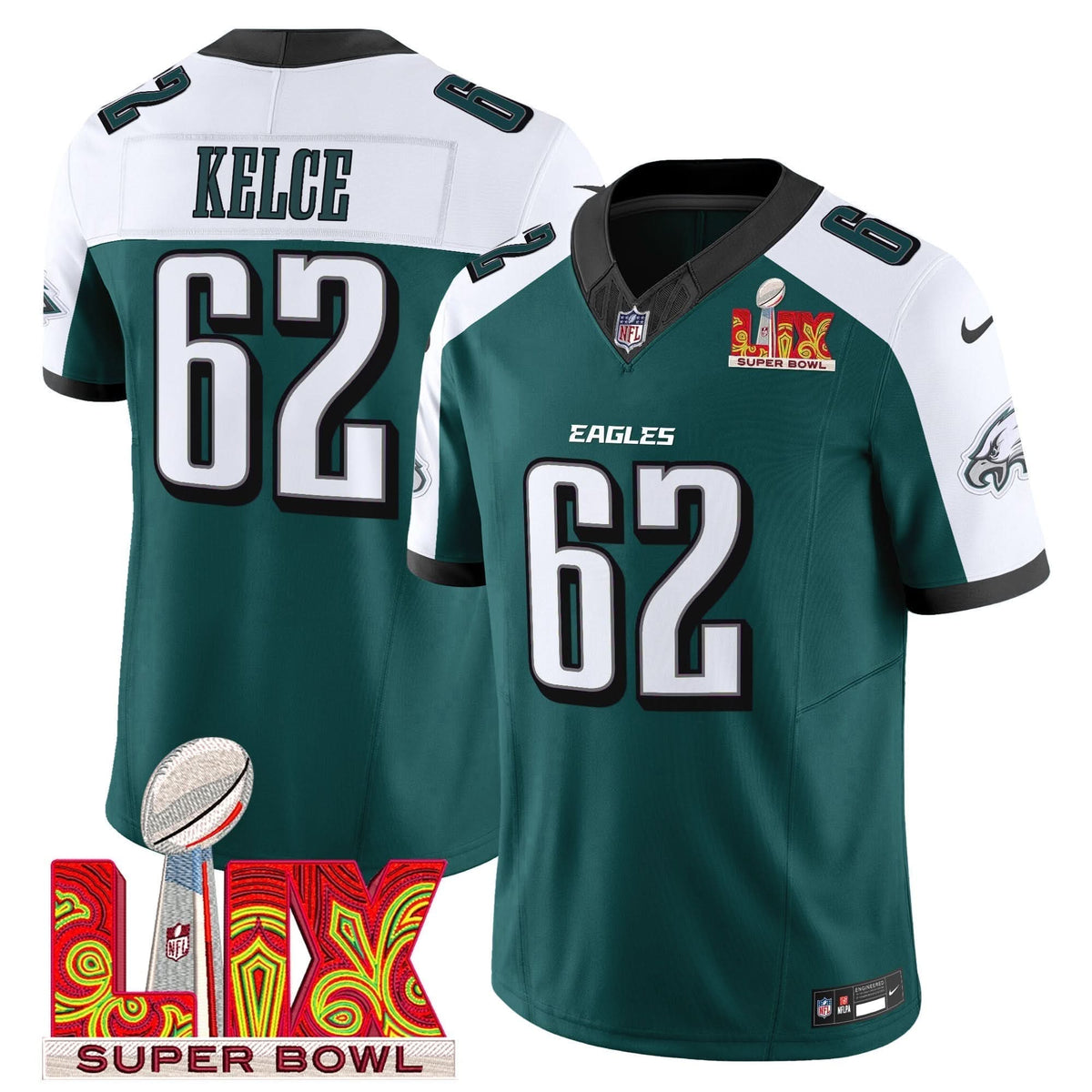 PE Super Bowl LIX Patch Vapor Limited Jersey