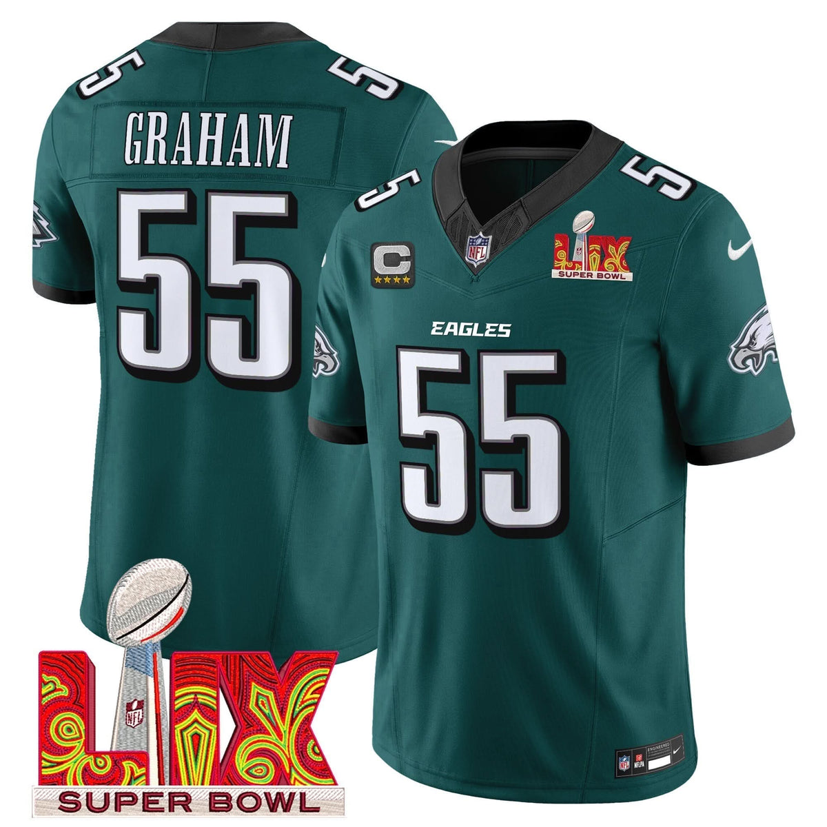 PE Super Bowl LIX Patch Vapor Limited Jersey