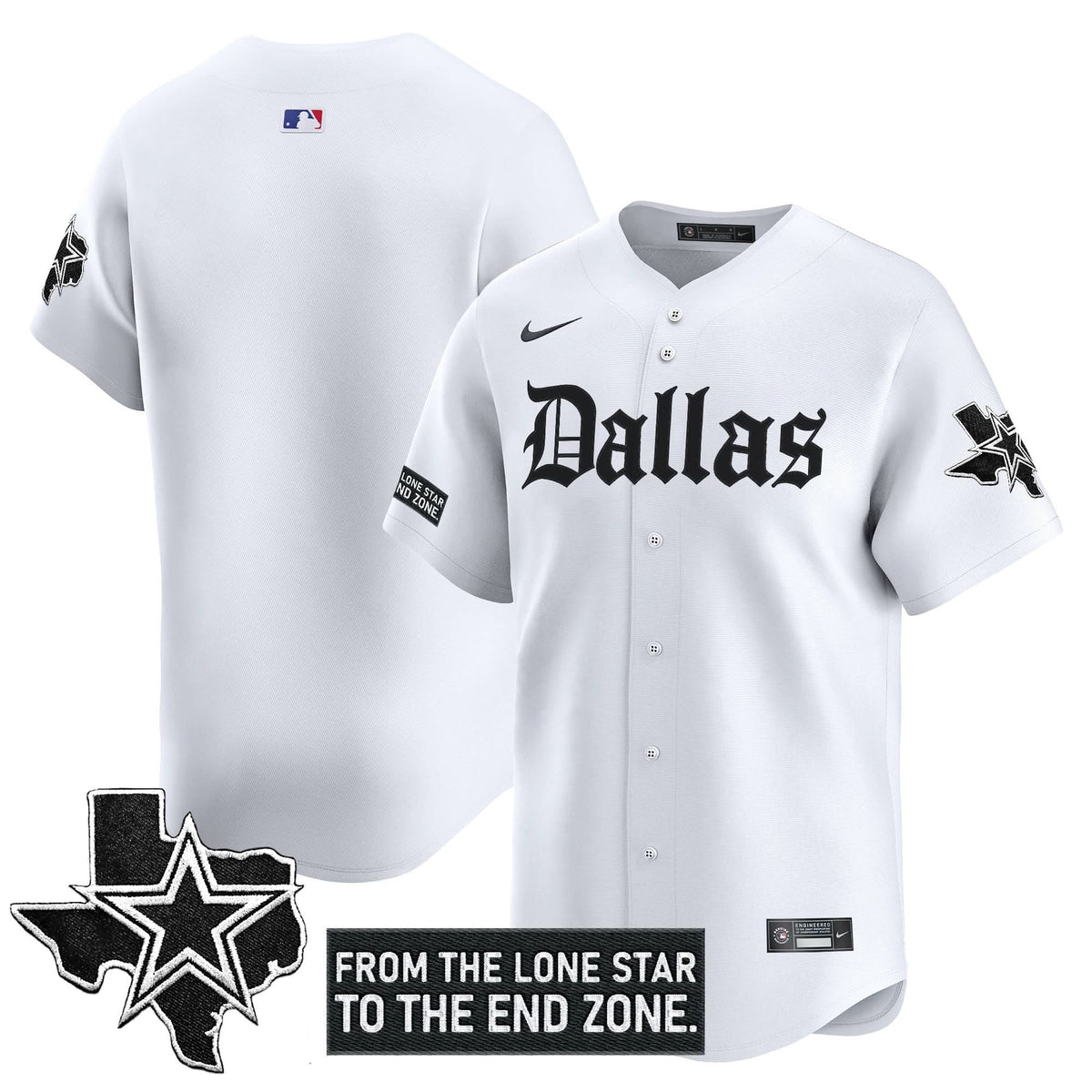 DC 'Gothic Lone Star Edition' Vapor Baseball Jersey - All Stitched