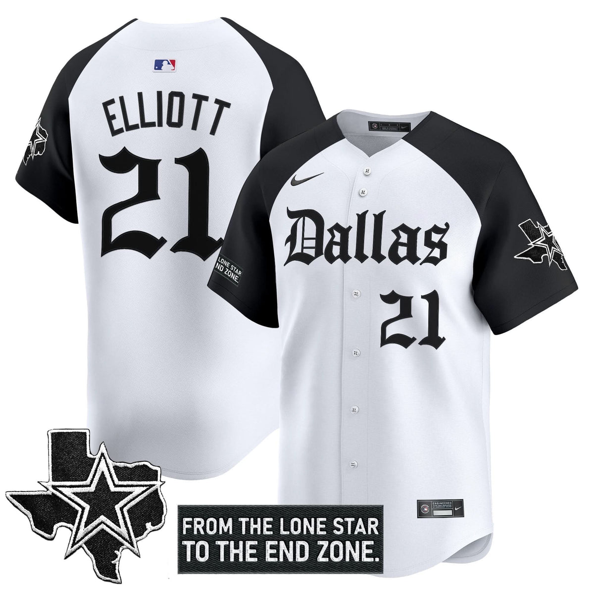 DC 'Gothic Lone Star Edition' Vapor Baseball Jersey - All Stitched