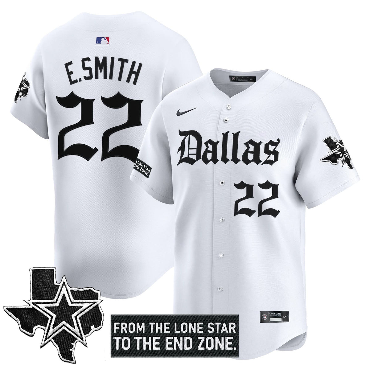 DC 'Gothic Lone Star Edition' Vapor Baseball Jersey - All Stitched