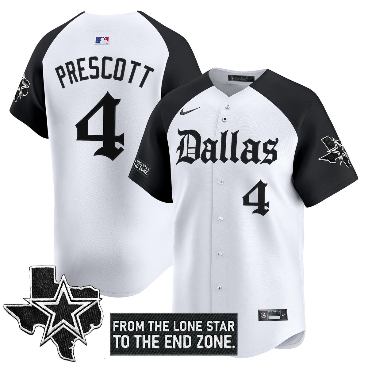 DC 'Gothic Lone Star Edition' Vapor Baseball Jersey - All Stitched