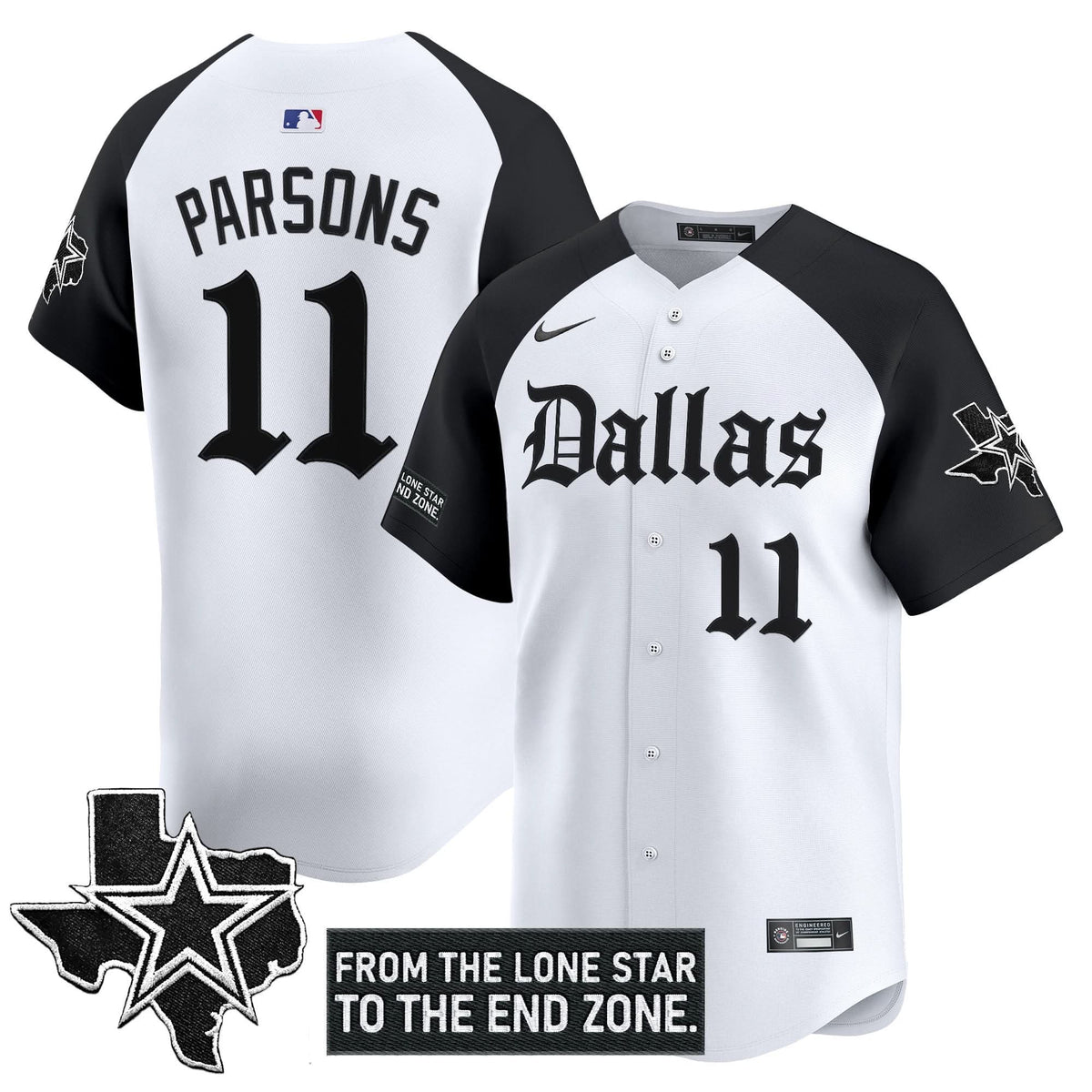 DC 'Gothic Lone Star Edition' Vapor Baseball Jersey - All Stitched