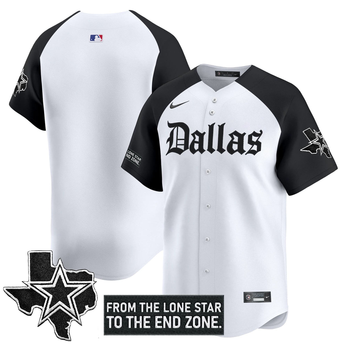 DC 'Gothic Lone Star Edition' Vapor Baseball Jersey - All Stitched