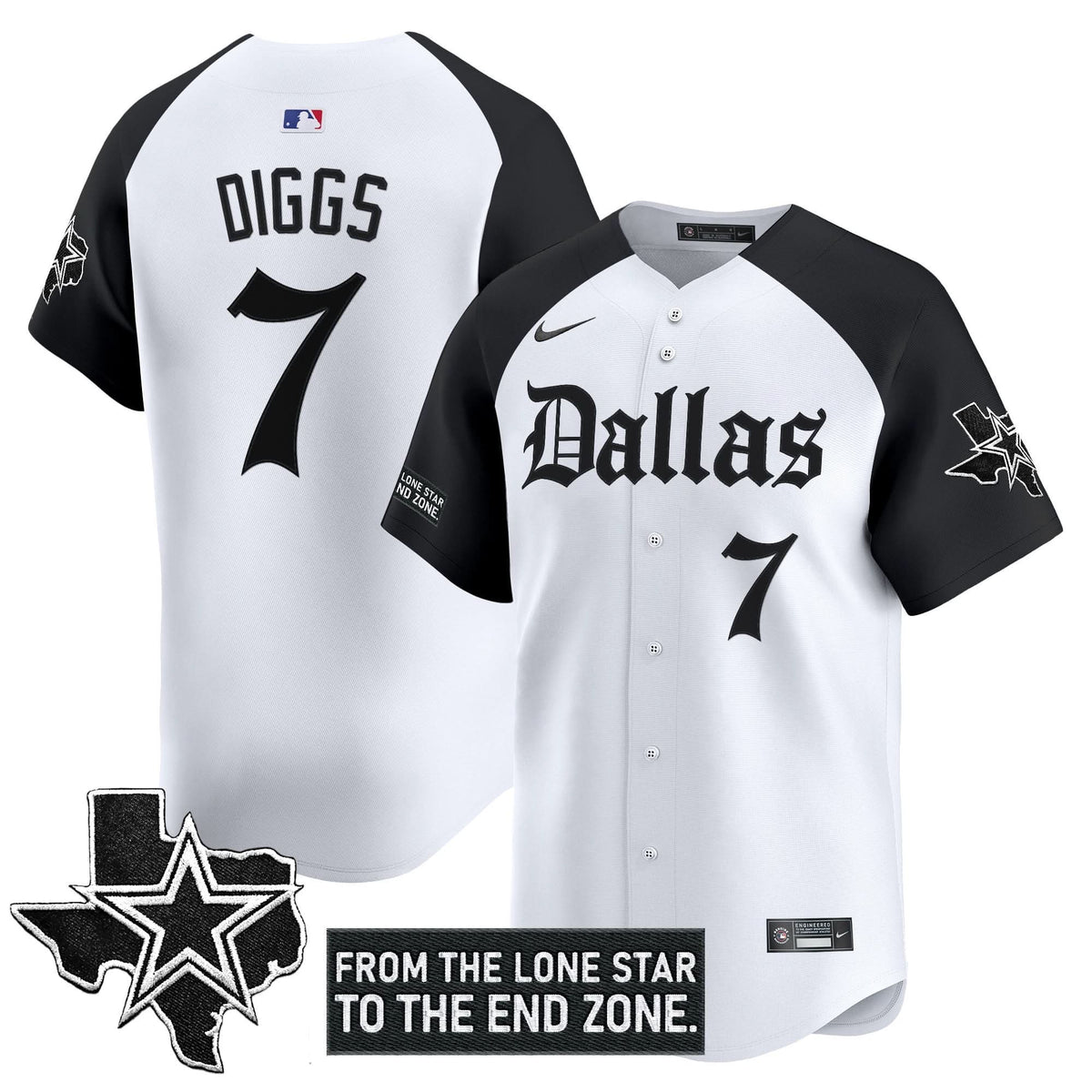 DC 'Gothic Lone Star Edition' Vapor Baseball Jersey - All Stitched