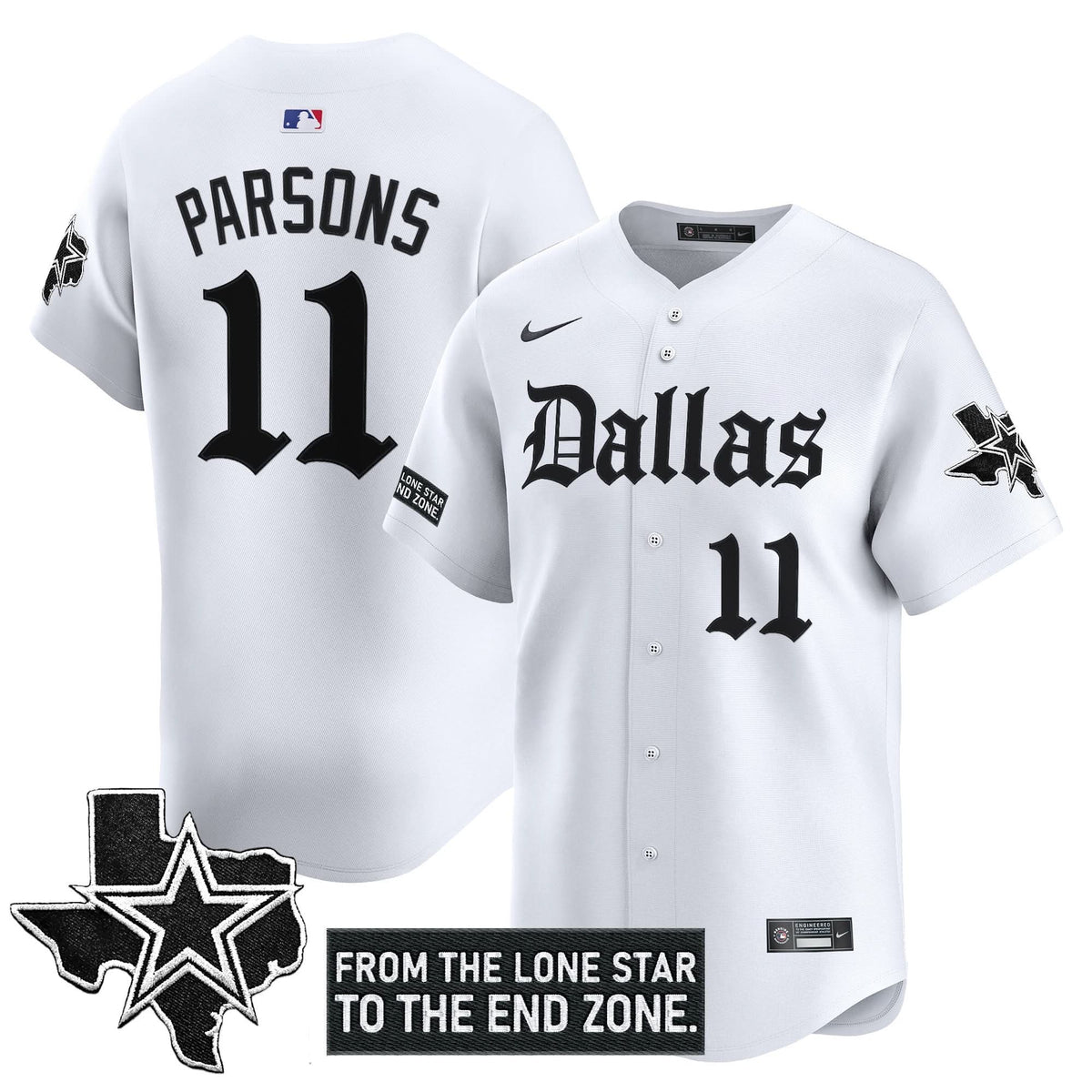 DC 'Gothic Lone Star Edition' Vapor Baseball Jersey - All Stitched