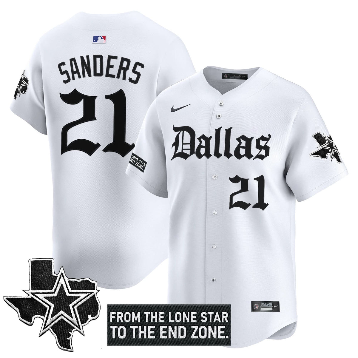 DC 'Gothic Lone Star Edition' Vapor Baseball Jersey - All Stitched