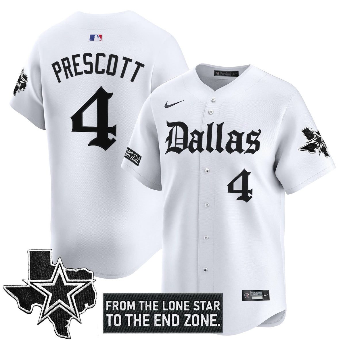 DC 'Gothic Lone Star Edition' Vapor Baseball Jersey - All Stitched