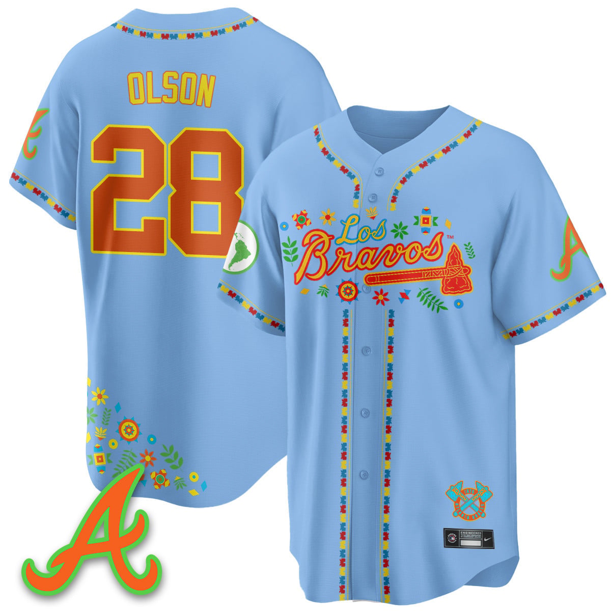 Men's Atlanta Braves 2025 "Los Bravos" Jersey - All Stitched