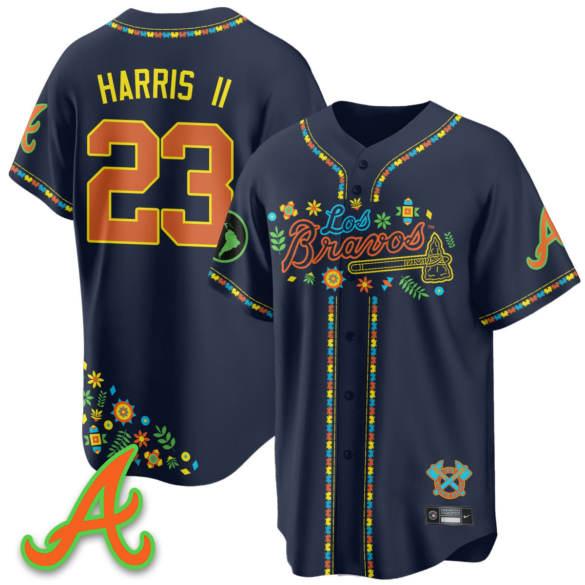 Men's Atlanta Braves 2025 "Los Bravos" Jersey - All Stitched
