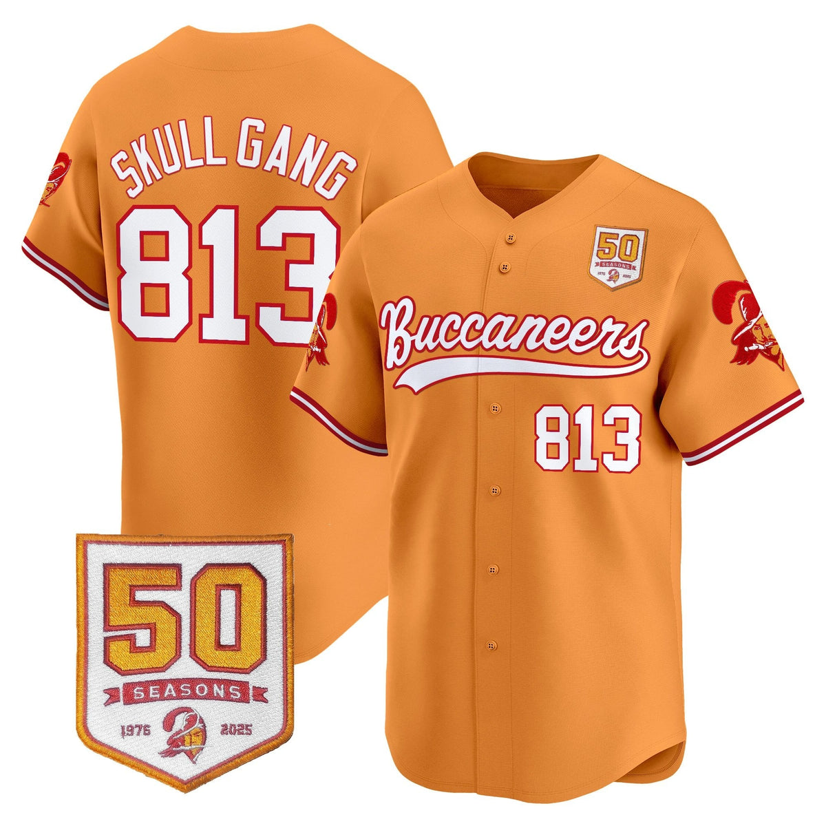 TB 50th Season Patch Vapor Baseball Jersey - All Stitched