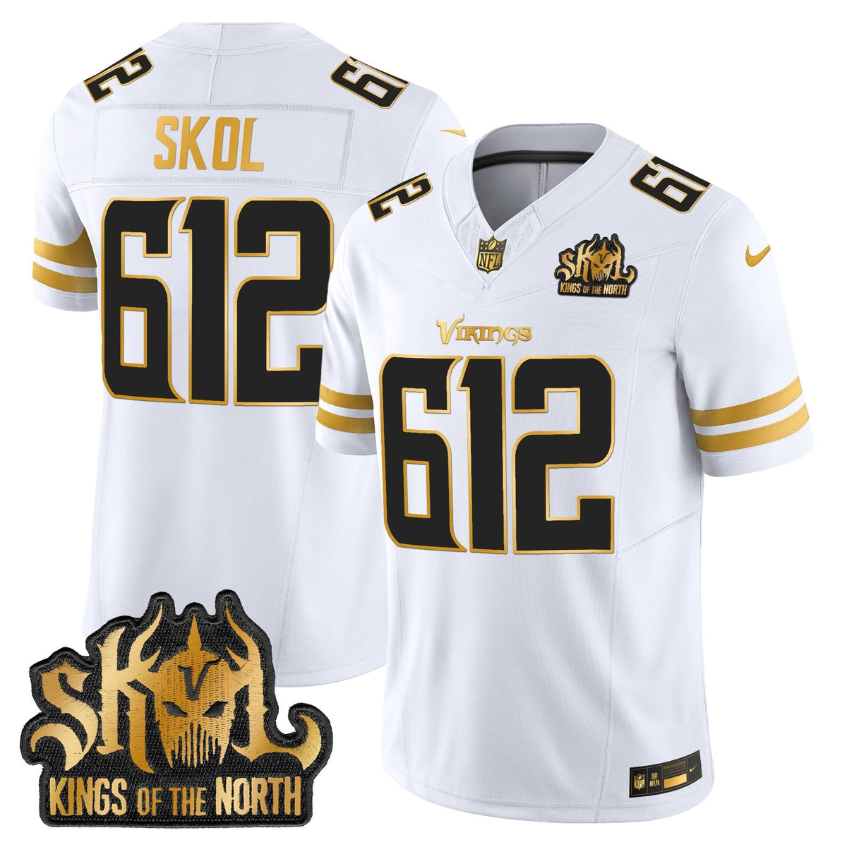 MIN 2025 Gold Vapor Limited Jersey - Kings Of The North Patch