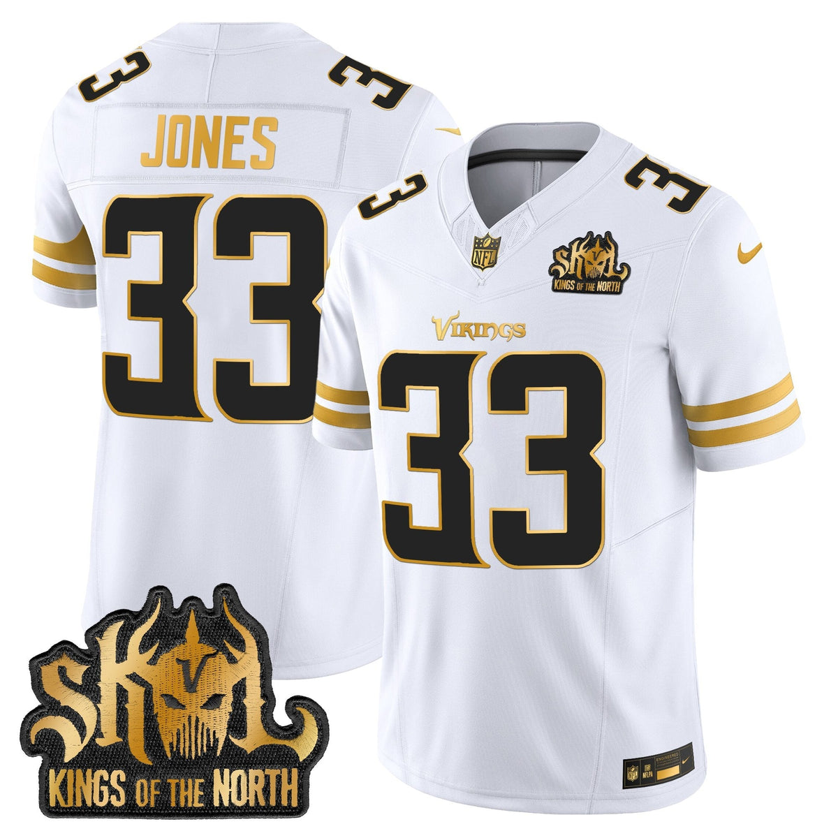 MIN 2025 Gold Vapor Limited Jersey - Kings Of The North Patch