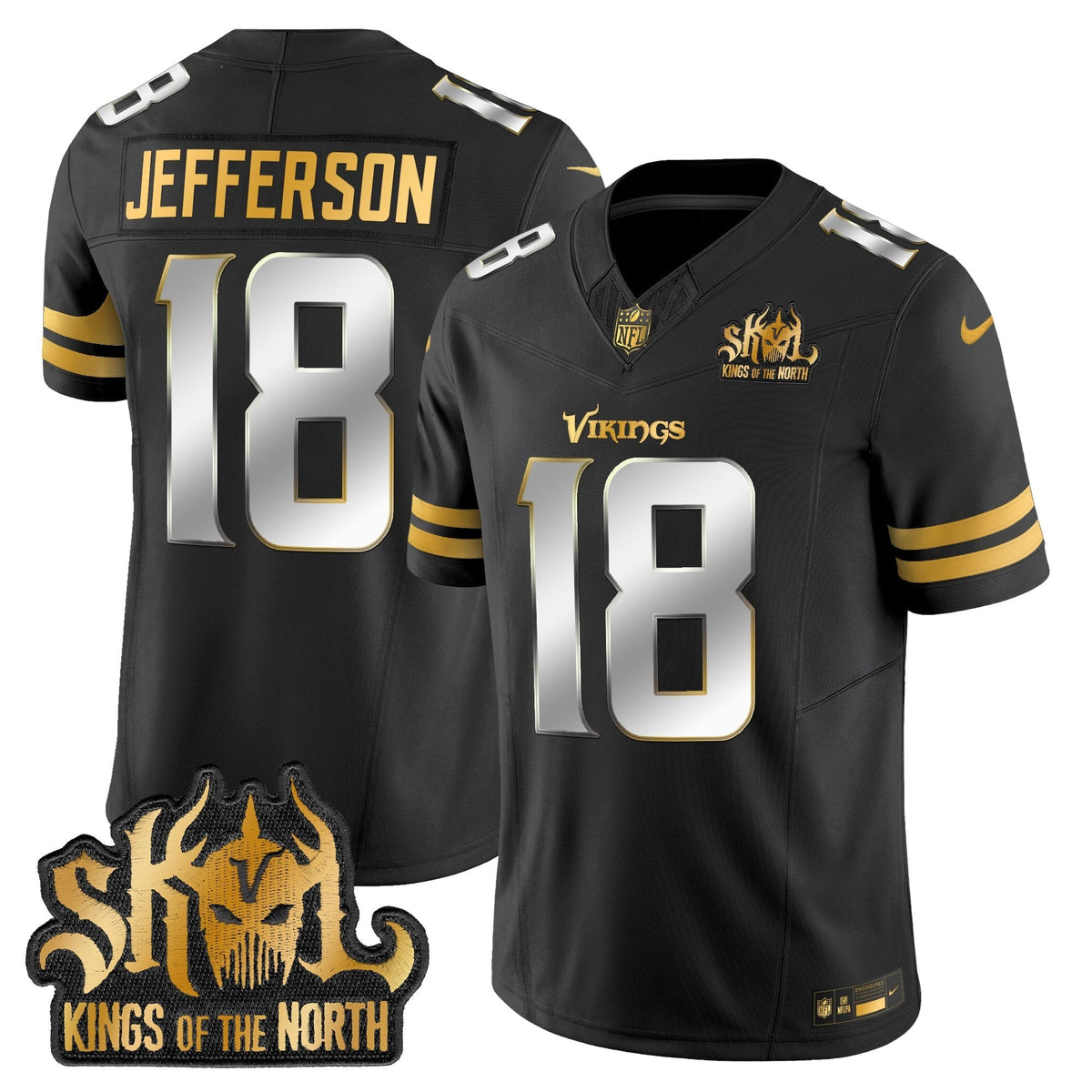 MIN 2025 Gold Vapor Limited Jersey - Kings Of The North Patch