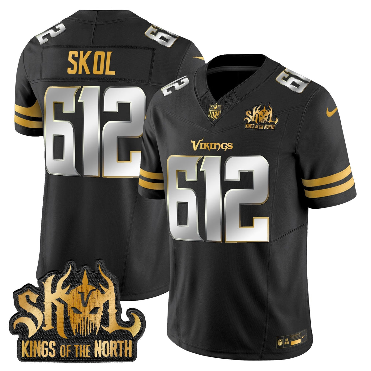MIN 2025 Gold Vapor Limited Jersey - Kings Of The North Patch